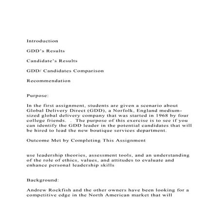 IntroductionGDD’s ResultsCandidate’s ResultsGDD C.docx