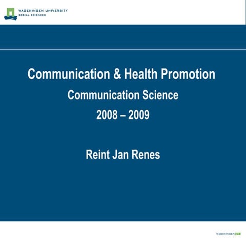 Introduction health communication