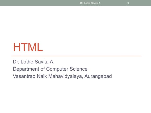 Introduction html