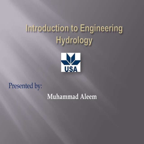 Introduction hydrology