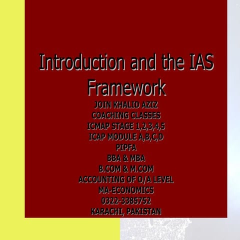 Introduction & ias framework