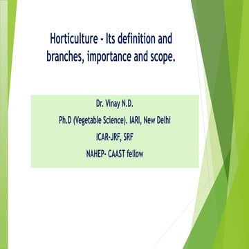 Introduction, importance and Scope of horticulture.pptx