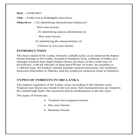 Introduction kithugala 