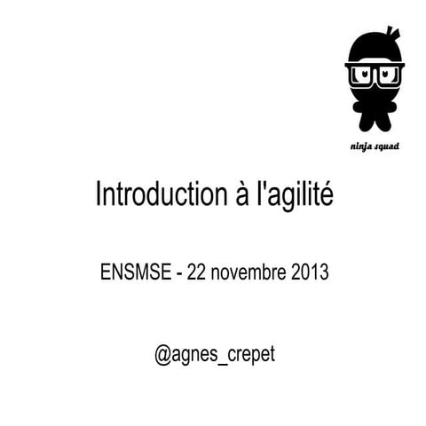 Introduction à l'agilité   ensmse