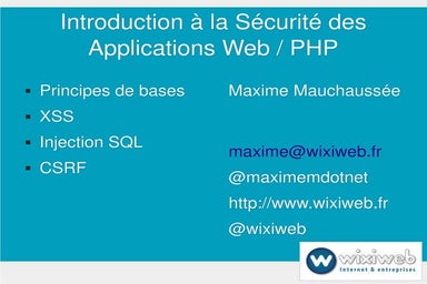 Introduction à la sécurité des applications web avec php [fr]