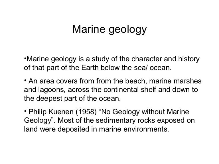Introduction marine geology