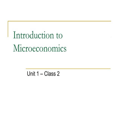 introduction to micro economics | PPT