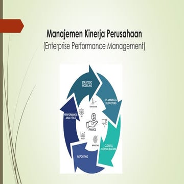 Introduction to enterprise performance management