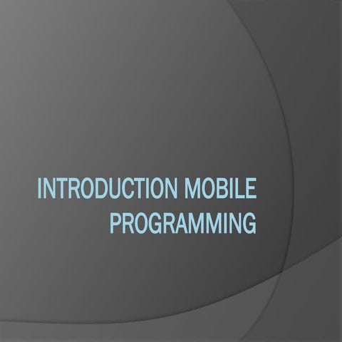 Comprehensive Introduction to Mobile Devices and Programming with J2ME ...