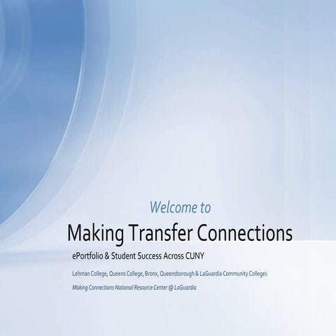 Making Transfer Connections Introduction