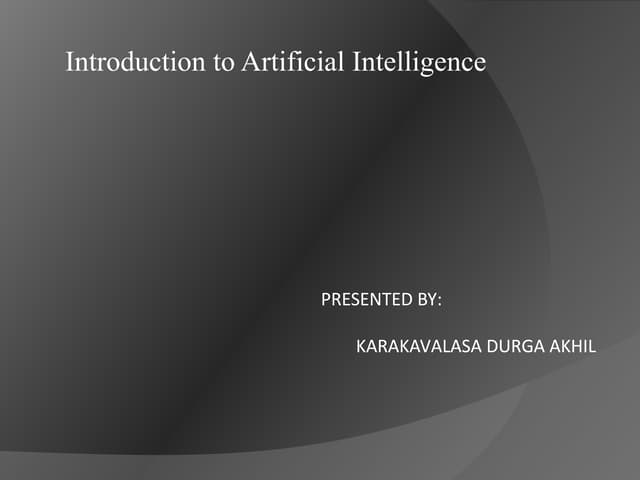 Introduction of ai