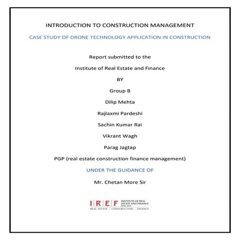 Introduction of construction management