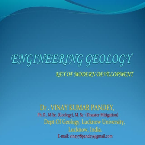 Introduction of engineering geology