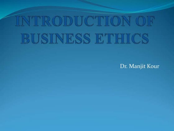 Ethics & Importance | PPT