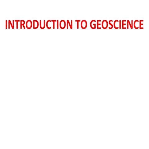 Introduction of geoscience/ what is geoscience? 