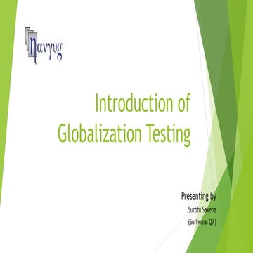 Introduction of globalization testing