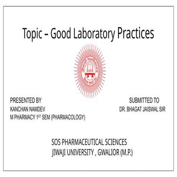 INTRODUCTION OF Good laboratory practices .pptx