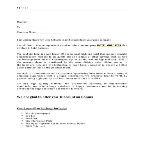 Hotel Front Office Practicals | DOCX
