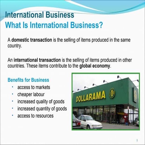 Introduction of International business