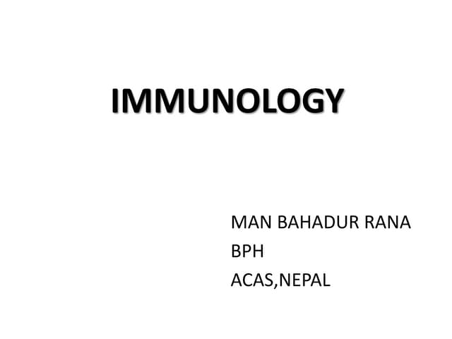 Introduction of immunology for bph class