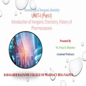 Introduction of Inorganic Chemistry, History of Pharmacopoeia.pptx