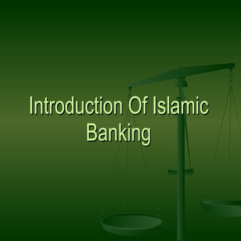 Introduction of islamic banking
