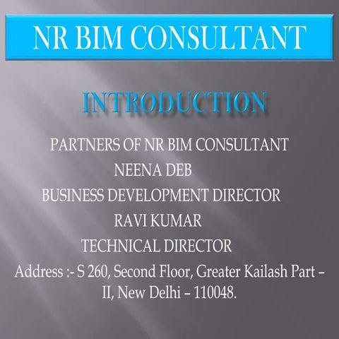 Introduction of nr bim consultant