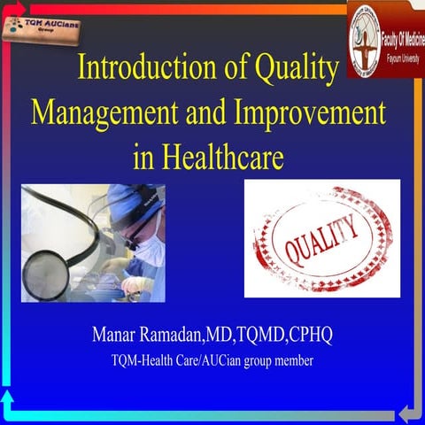 Introduction to Continous Quality Improvement | PPTX