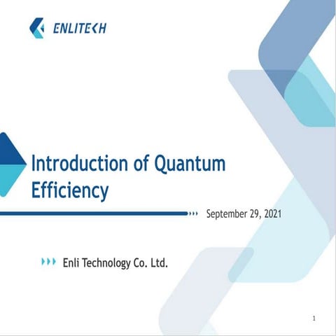 Introduction of Quantum Efficiency