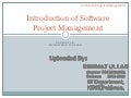 Introduction of software project management