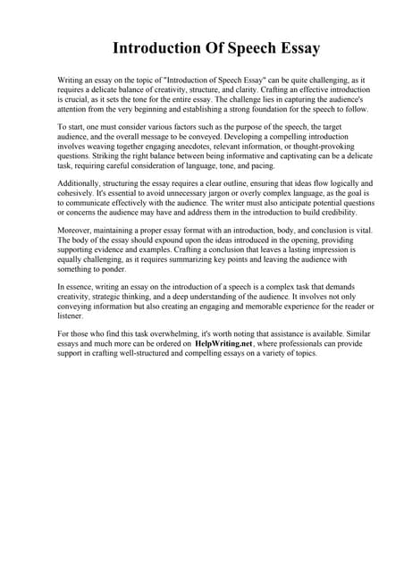 How To Write An Introduction For A Paper | PDF