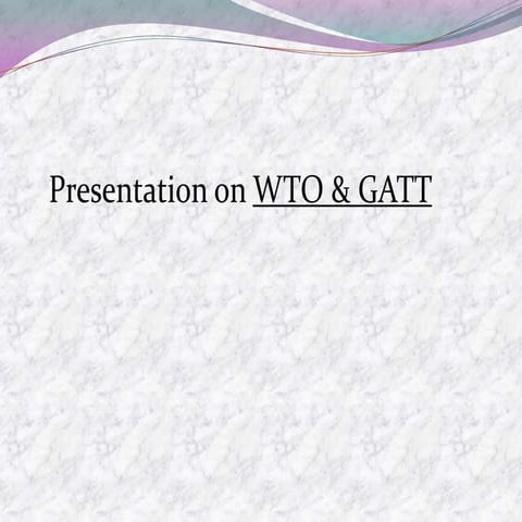 Introduction of wto