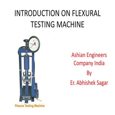 Introduction on flexural testing machine