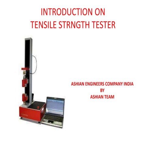 Introduction on tensile strength tester