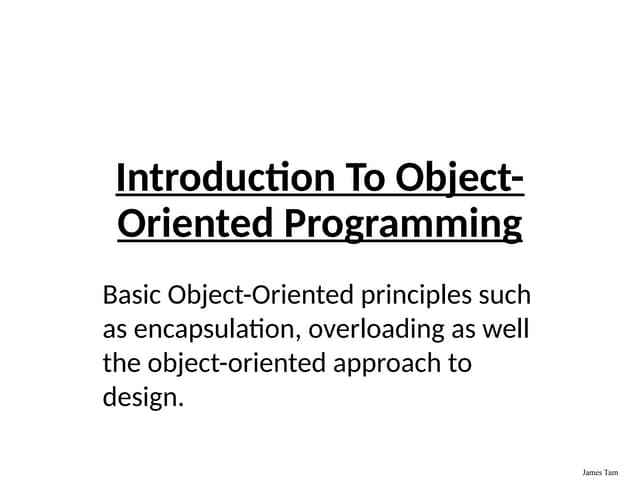 introduction to Object oriented programming in java.pptx