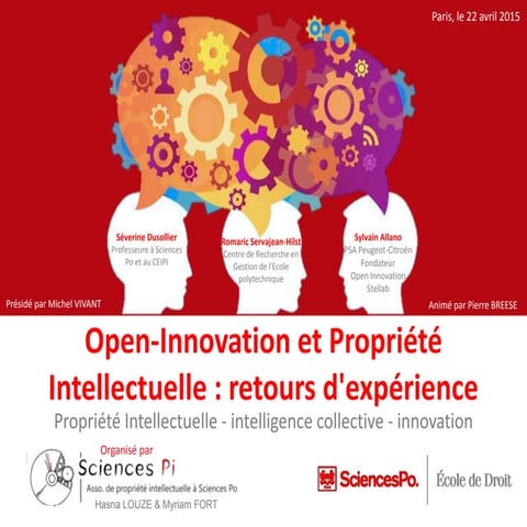 Introduction à l'Open Innovation pour des juristes "Propriété Intellectuelle"