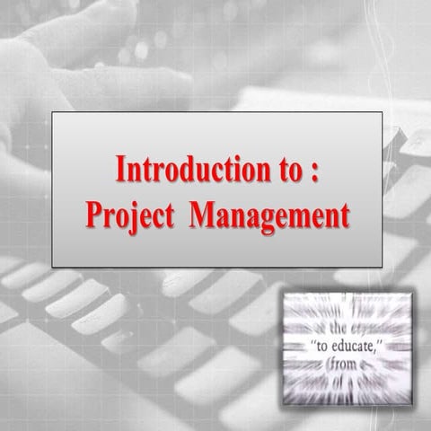 Introduction  project management