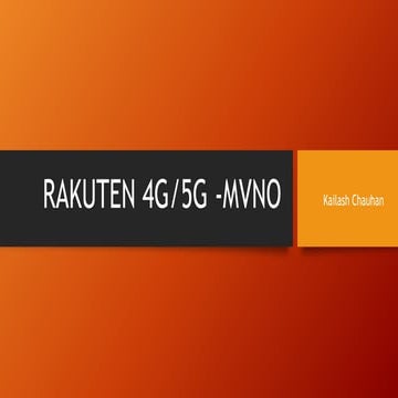 Introduction to Rakuten Mobile Virtual Network Operator