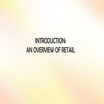 RETAILING AND WHOLESALING | PPT