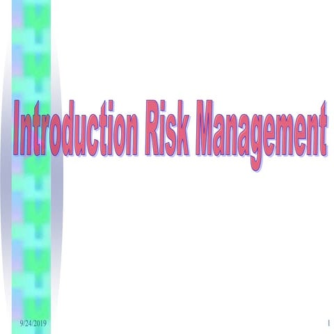 Introduction risk management