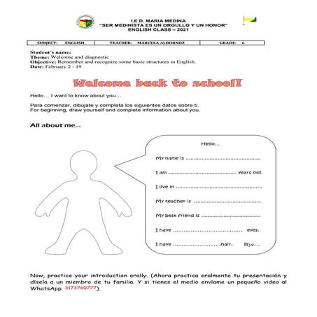 INTRODUCTION SIXTH GUIA DE APRENDIZAJE PERIODO 1