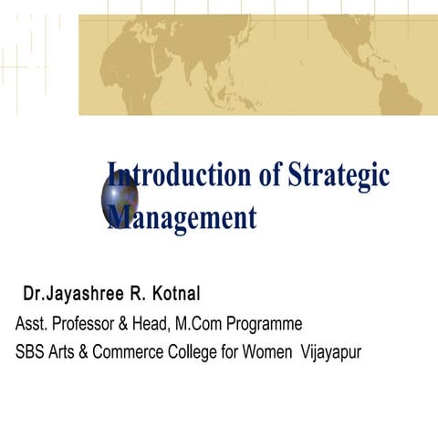 Strategic Management 
