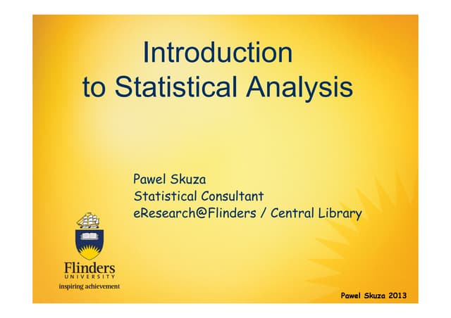 Introductio To Statistical Analysis 1 Pdf Introductio To Statistical Analysis 1 Pdf