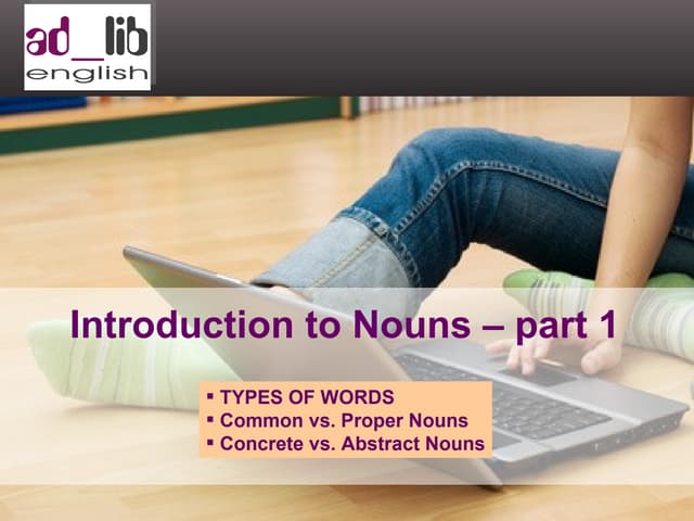 Introduction to English Nouns - part 1