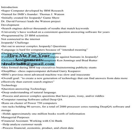 Introduction•Super Computer developed by IBM Research•Named for .pdf