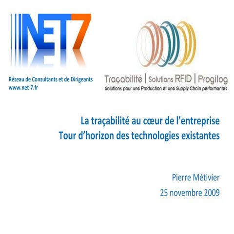 Introduction aux Technologies de la Tracabilite
