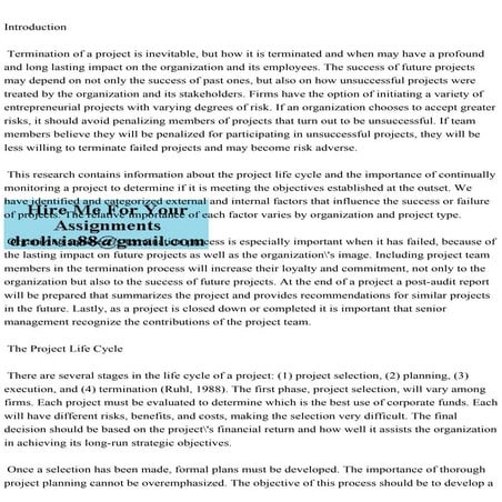 Introduction Termination of a project is inevitable, but how it .pdf