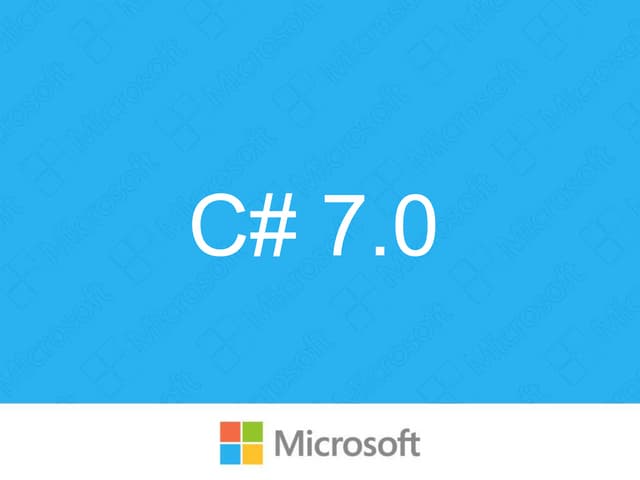 Introduction to C# 6.0 and 7.0
