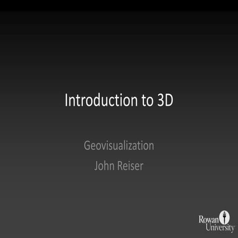 Introduction to 3D Data | PPTX