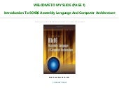~>Free Download Introduction To 80X86 Assembly Language And Computer ...